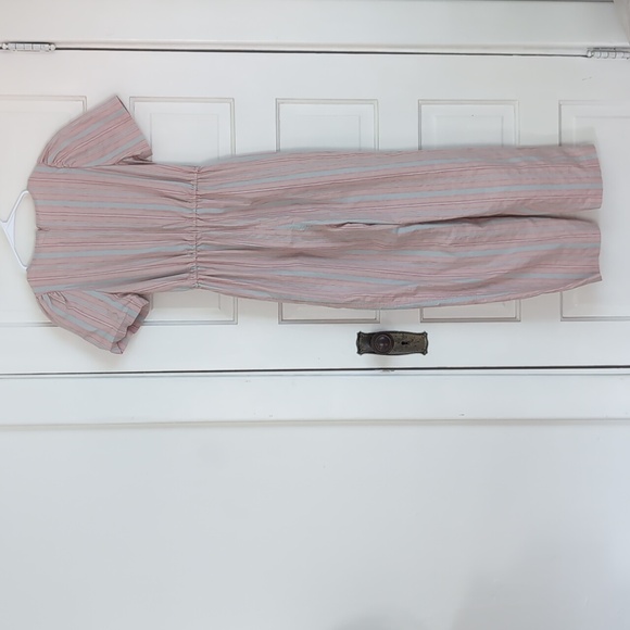 Madewell Striped Puff-Sleeve Tapered Jumpsuit Size 0 - Picture 4 of 8